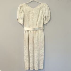 Lanz Originals Vintage Dress‎ 🤍 Low Back Bow Pockets Off-White